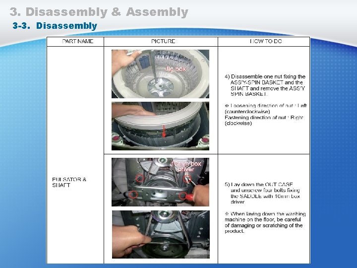 3. Disassembly & Assembly 3 -3. Disassembly 