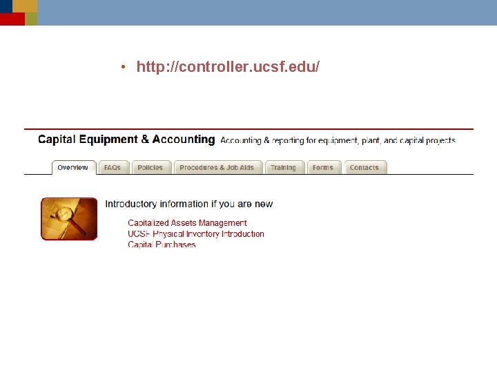  • http: //controller. ucsf. edu/ 