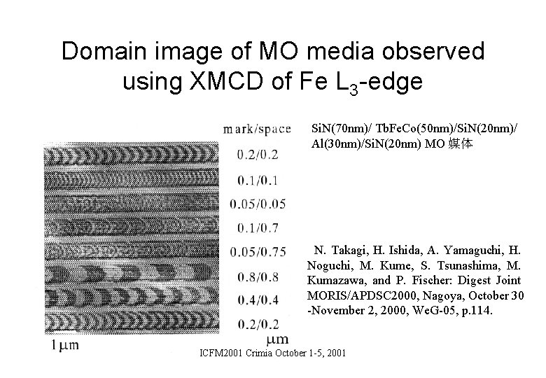 Domain image of MO media observed using XMCD of Fe L 3 -edge Si.