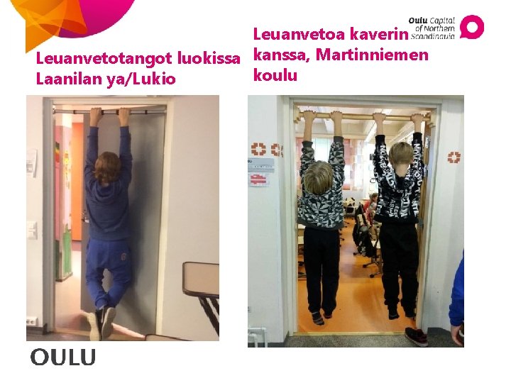 Leuanvetoa kaverin Leuanvetotangot luokissa kanssa, Martinniemen koulu Laanilan ya/Lukio 