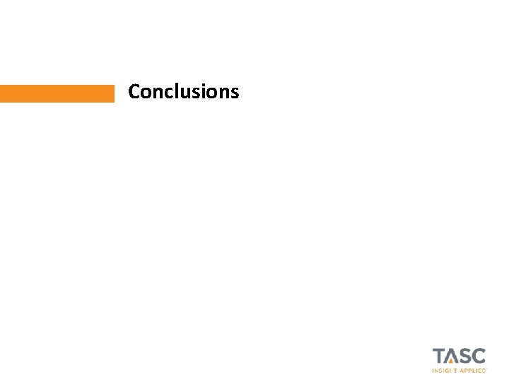 Conclusions © 2012 TASC, Inc. | TASC Proprietary 