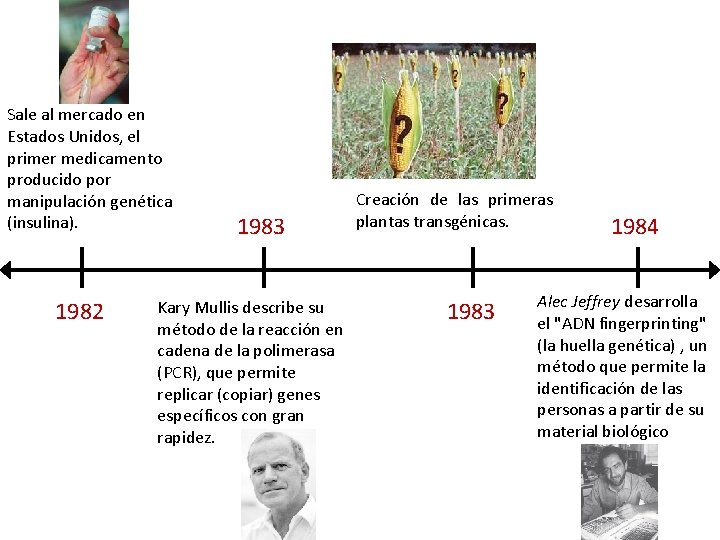 Sale al mercado en Estados Unidos, el primer medicamento producido por manipulación genética (insulina).