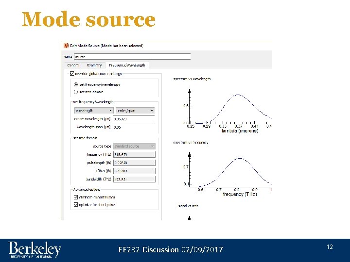 Mode source EE 232 Discussion 02/09/2017 12 