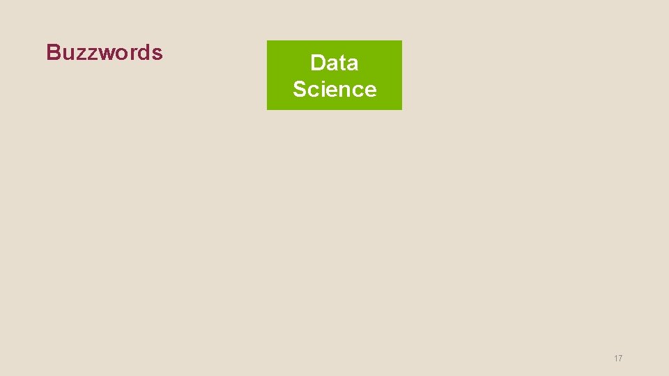 Buzzwords Data Science 17 