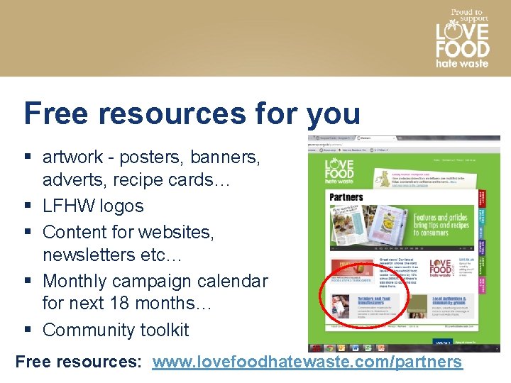 Free resources for you § artwork - posters, banners, adverts, recipe cards… § LFHW