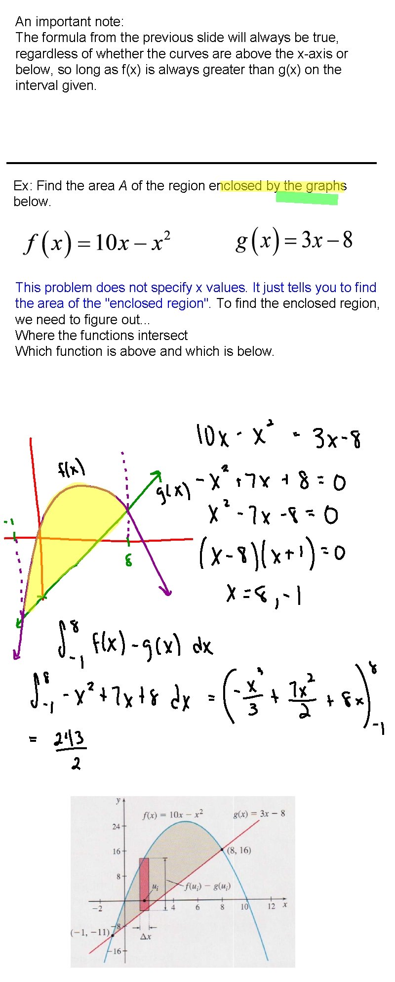 An important note: The formula from the previous slide will always be true, regardless