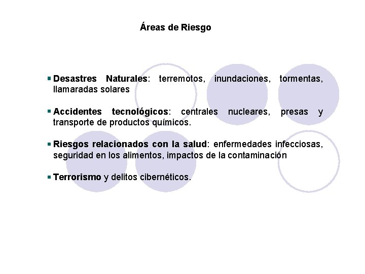 Áreas de Riesgo Desastres Naturales: llamaradas solares terremotos, inundaciones, Accidentes tecnológicos: centrales transporte de Áreas de Riesgo Desastres Naturales: llamaradas solares terremotos, inundaciones, Accidentes tecnológicos: centrales transporte de