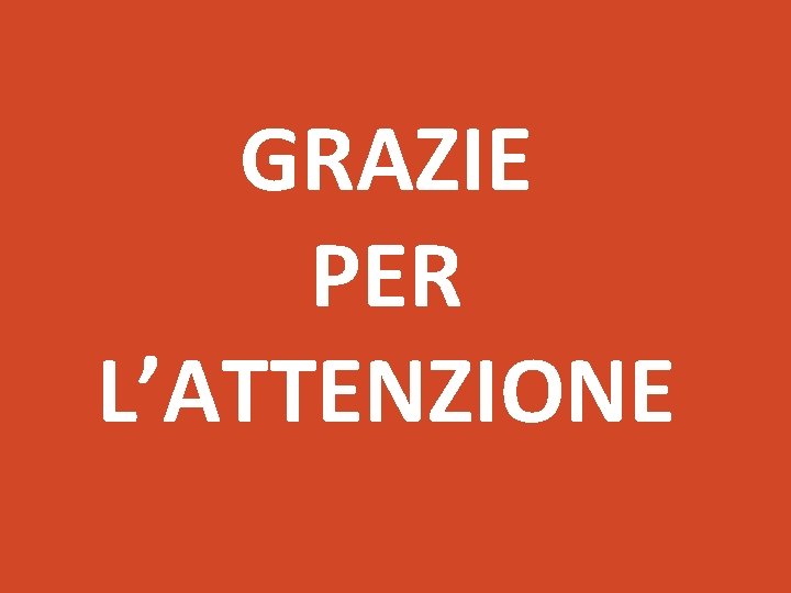 GRAZIE PER L’ATTENZIONE GRAZIE PER L’ATTENZIONE