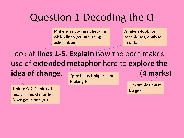 Question 1 -Decoding the Q Make sure you are checking which lines you are Question 1 -Decoding the Q Make sure you are checking which lines you are