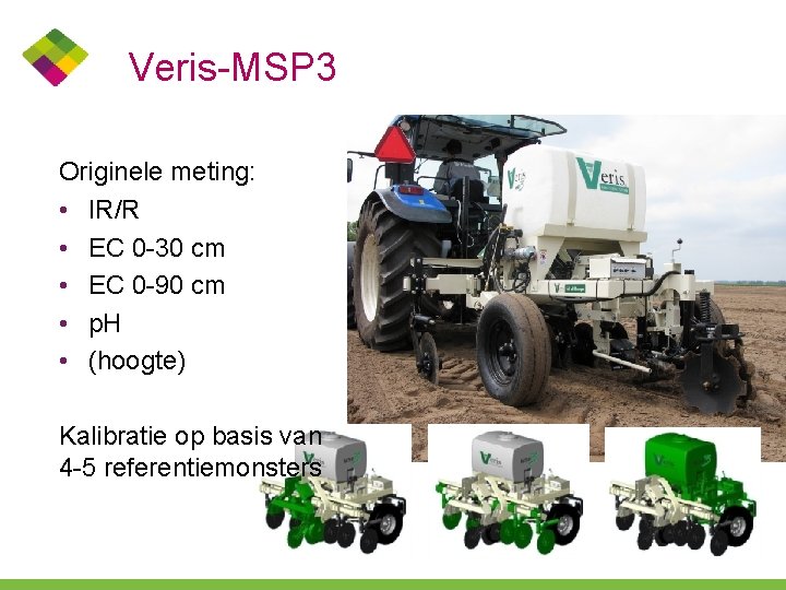 Veris-MSP 3 Originele meting: • IR/R • EC 0 -30 cm • EC 0