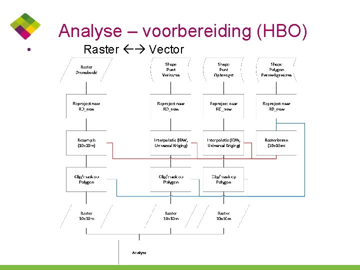 Analyse – voorbereiding (HBO) • Raster Vector 