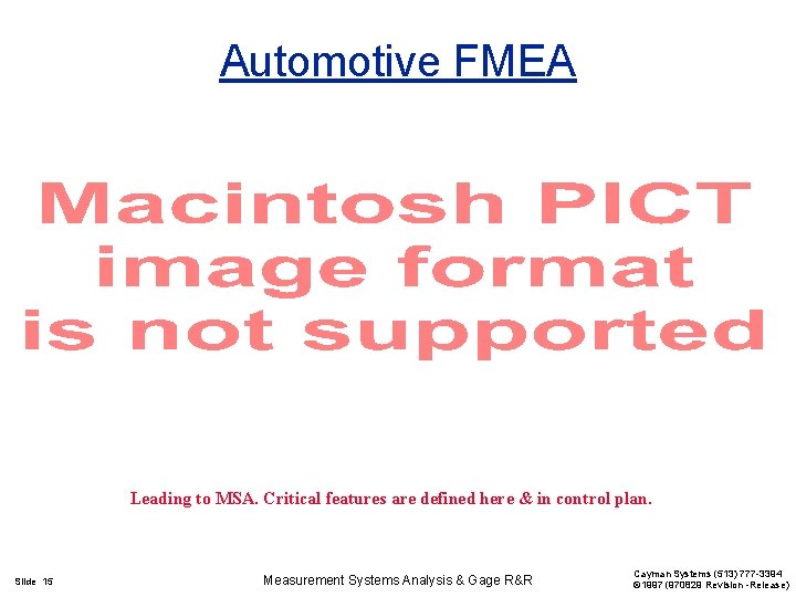 Measurement Systems Analysis And Gage Rr Slide 1