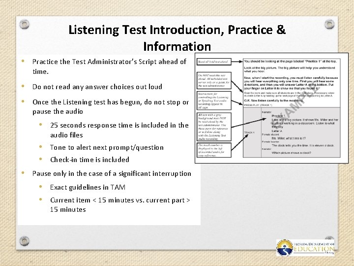 access for ells 2019 test chairperson training december