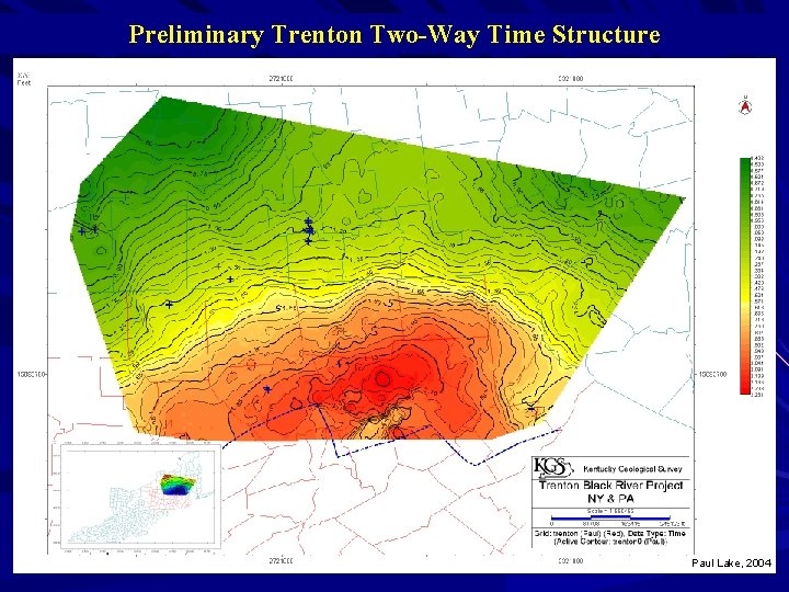 Preliminary Trenton Two-Way Time Structure Paul Lake, 2004 