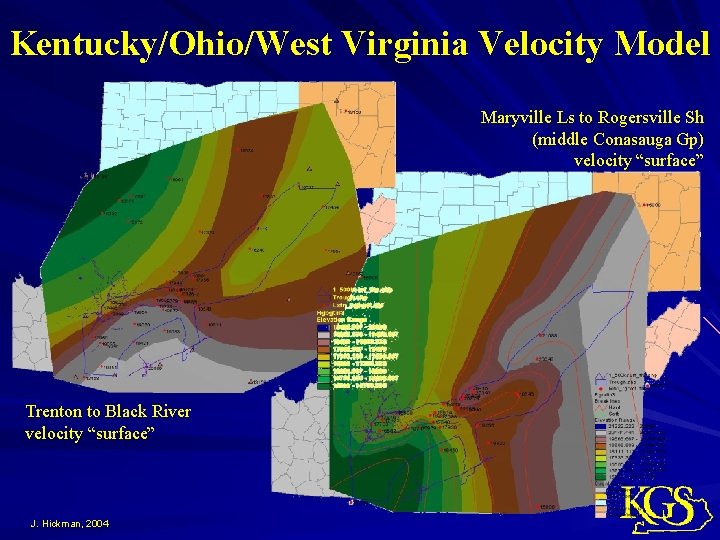 Kentucky/Ohio/West Virginia Velocity Model Maryville Ls to Rogersville Sh (middle Conasauga Gp) velocity “surface”