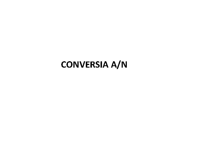 CONVERSIA A/N 