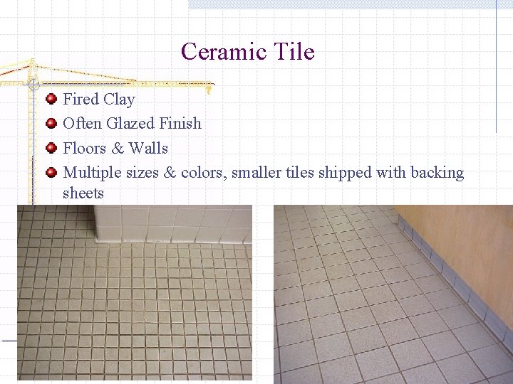 Ceramic Tile Fired Clay Often Glazed Finish Floors & Walls Multiple sizes & colors,