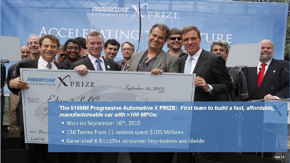 The $10 MM Progressive Automotive X PRIZE: First team to build a fast, affordable, The $10 MM Progressive Automotive X PRIZE: First team to build a fast, affordable,