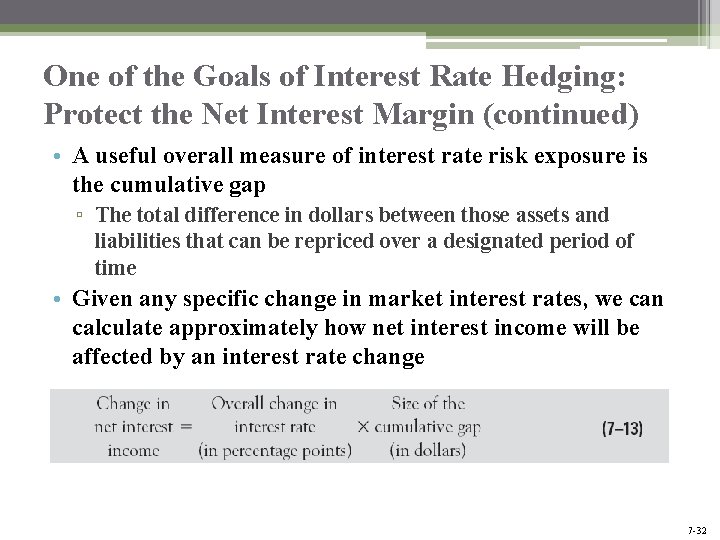 One of the Goals of Interest Rate Hedging: Protect the Net Interest Margin (continued) One of the Goals of Interest Rate Hedging: Protect the Net Interest Margin (continued)