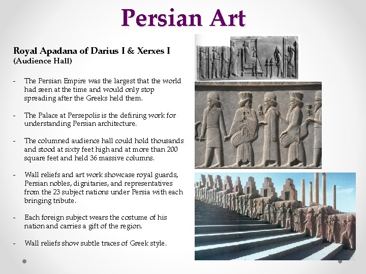 Persian Art Royal Apadana of Darius I & Xerxes I (Audience Hall) - The