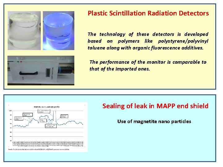 Plastic Scintillation Radiation Detectors The technology of these detectors is developed based on polymers