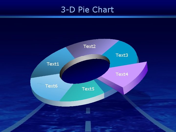 3 -D Pie Chart Text 2 Text 3 Text 1 Text 4 Text 6