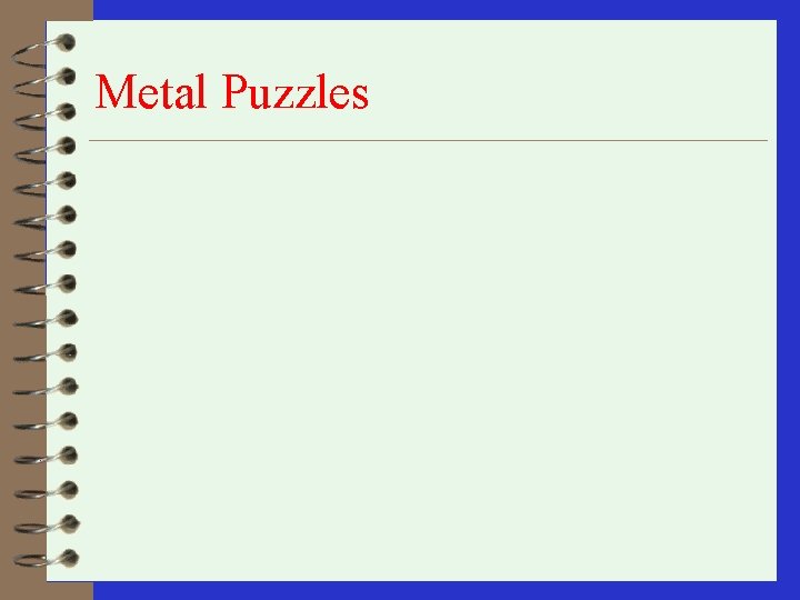 Metal Puzzles 