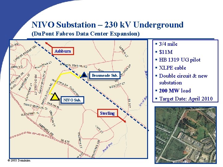 NIVO Substation – 230 k. V Underground (Du. Pont Fabros Data Center Expansion) Ashburn