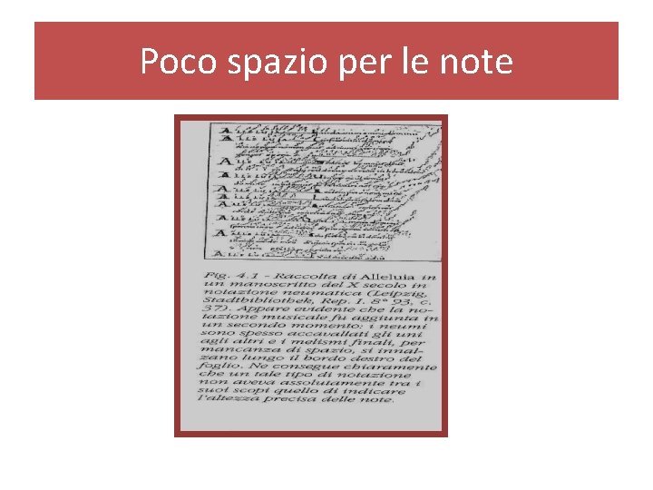 Poco spazio per le note 