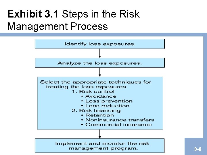 Exhibit 3. 1 Steps in the Risk Management Process 3 -6 Exhibit 3. 1 Steps in the Risk Management Process 3 -6