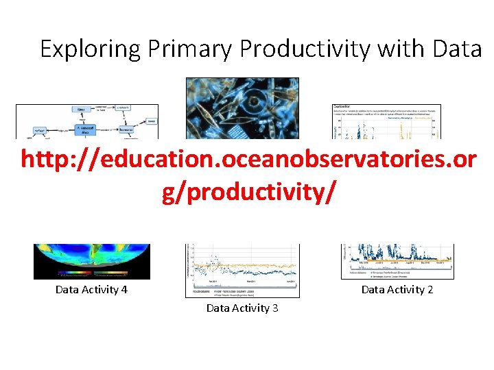 Exploring Primary Productivity with Data http: //education. oceanobservatories. or Concept Map 1 Data Activity