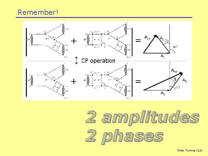 Remember! 2 amplitudes 2 phases Niels Tuning (12) 