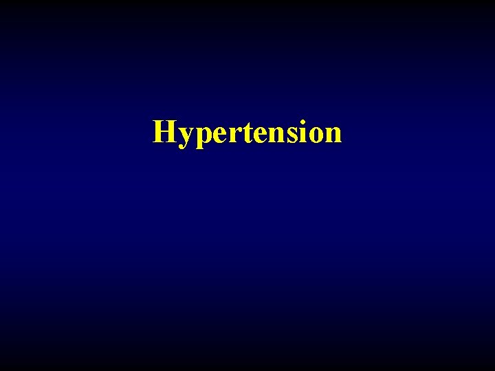 Hypertension 