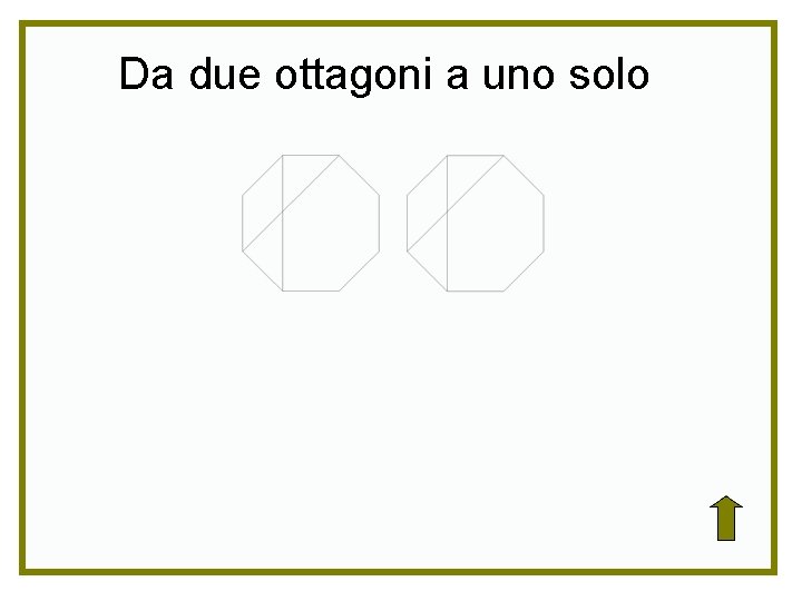 Da due ottagoni a uno solo 