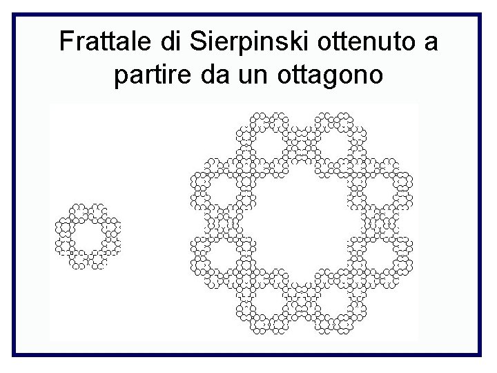 Frattale di Sierpinski ottenuto a partire da un ottagono 