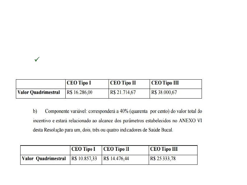 ATENDIMENTO ODONTOLÓGICO (ESPECIALIZADO AMBULATORIAL ü Deliberação 5. 249 de 13 de Abril de 2016