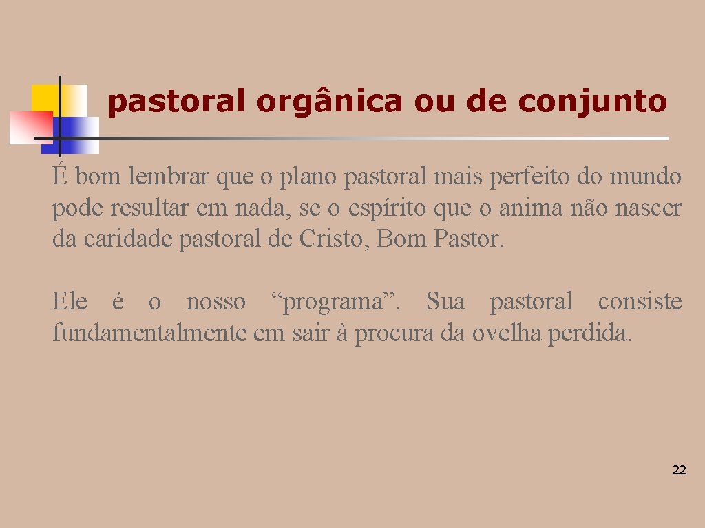 pastoral orgânica ou de conjunto É bom lembrar que o plano pastoral mais perfeito pastoral orgânica ou de conjunto É bom lembrar que o plano pastoral mais perfeito