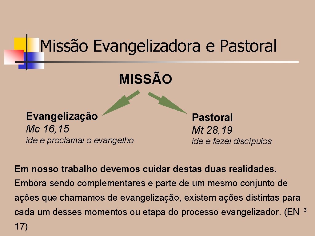 Missão Evangelizadora e Pastoral MISSÃO Evangelização Mc 16, 15 ide e proclamai o evangelho Missão Evangelizadora e Pastoral MISSÃO Evangelização Mc 16, 15 ide e proclamai o evangelho