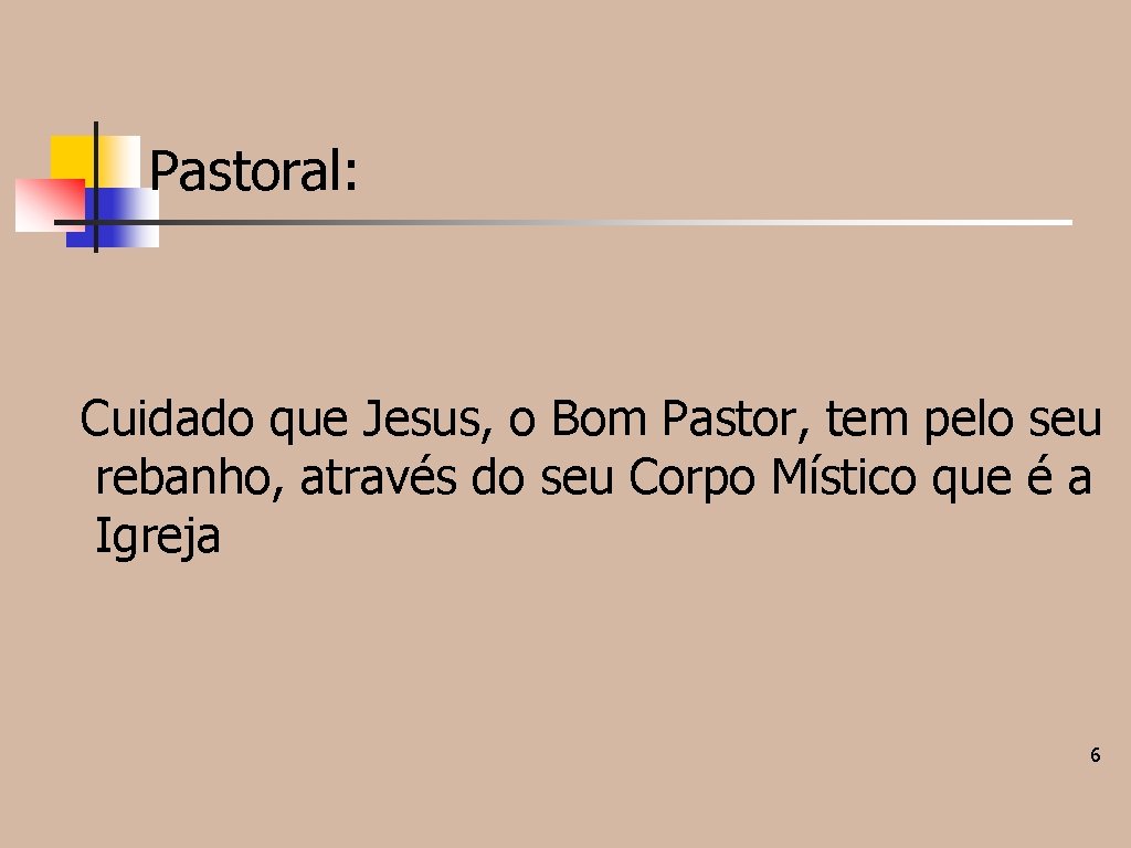 Pastoral: Cuidado que Jesus, o Bom Pastor, tem pelo seu rebanho, através do seu Pastoral: Cuidado que Jesus, o Bom Pastor, tem pelo seu rebanho, através do seu