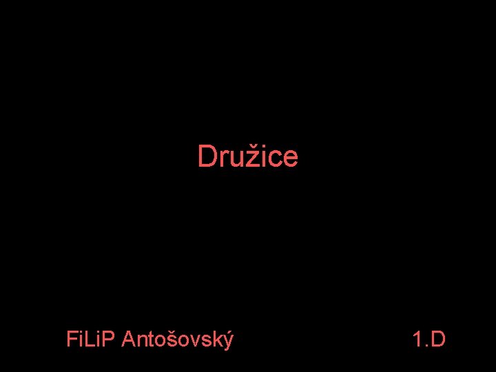 Družice Fi. Li. P Antošovský 1. D 