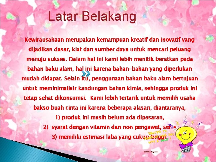 Latar Belakang Kewirausahaan merupakan kemampuan kreatif dan inovatif yang dijadikan dasar, kiat dan sumber