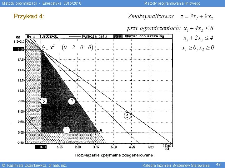 Metody optymalizacji - Energetyka 2015/2016 Metody programowania liniowego Przykład 4: 3 2 4 ©