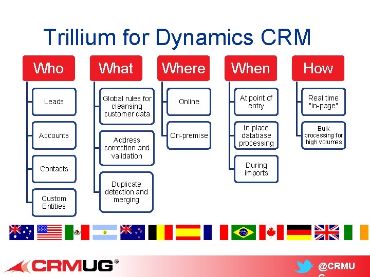 Trillium for Dynamics CRM Who Leads Accounts What Global rules for cleansing customer data