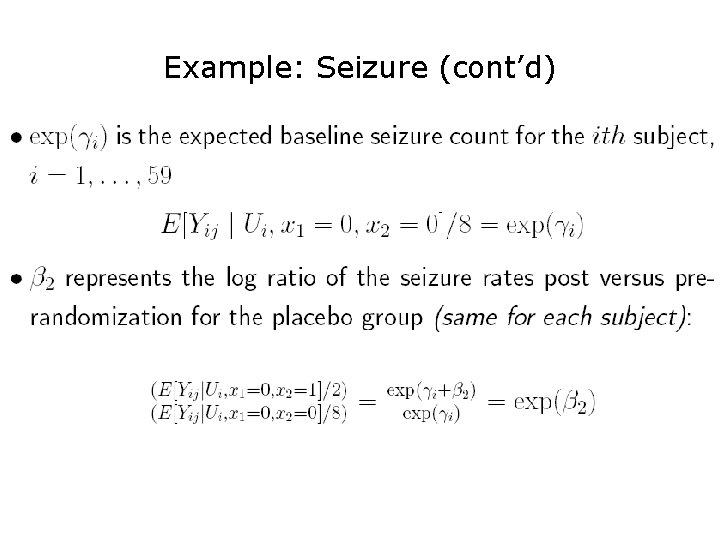 Example: Seizure (cont’d) 