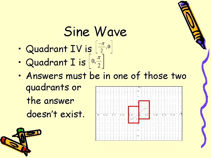 Sine Wave • Quadrant IV is • Quadrant I is • Answers must be