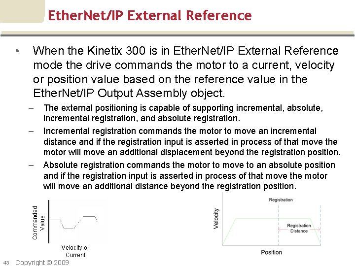 Ether. Net/IP External Reference • When the Kinetix 300 is in Ether. Net/IP External