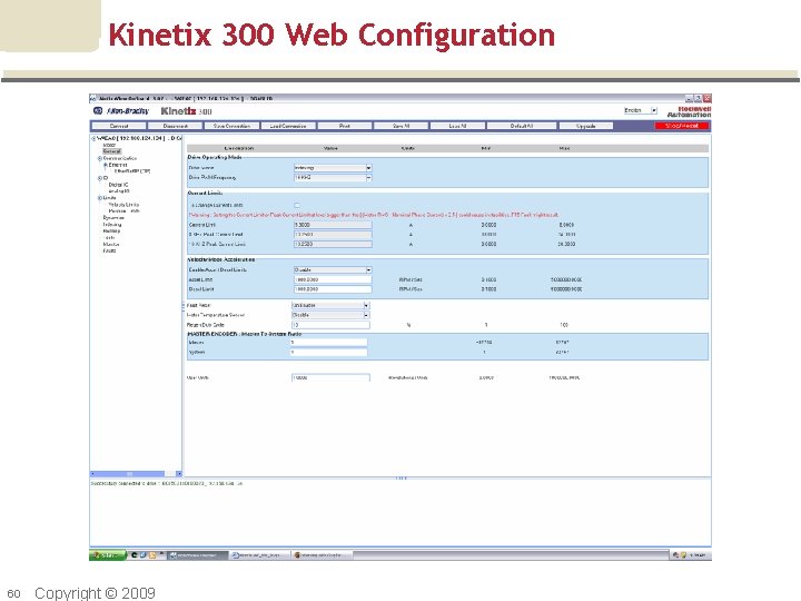 Kinetix 300 Web Configuration 60 Copyright © 2009 