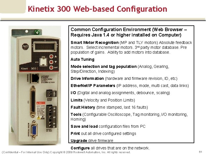 Kinetix 300 Web-based Configuration Common Configuration Environment (Web Browser – Requires Java 1. 4