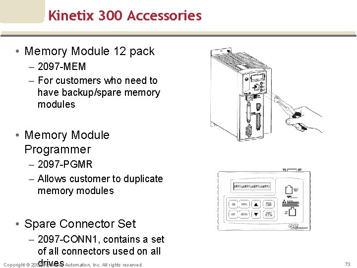 Kinetix 300 Accessories • Memory Module 12 pack – 2097 -MEM – For customers