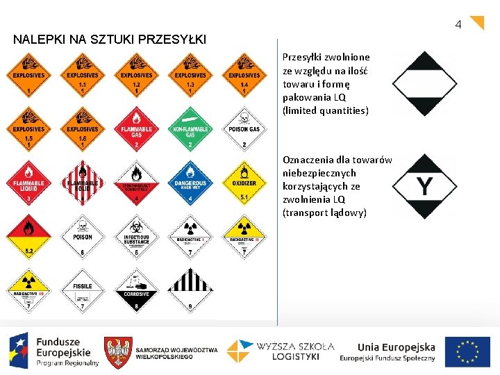 4 NALEPKI NA SZTUKI PRZESYŁKI Przesyłki zwolnione ze względu na ilość towaru i formę